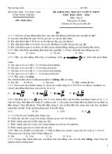 Đề kiểm tra học kỳ I lớp 12 THPT năm học 2015  2016 môn Vật lý thời gian 45 phút